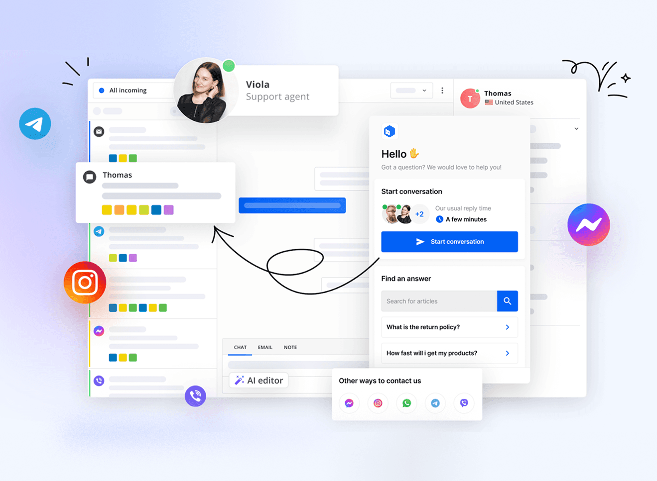 Connect to chanels